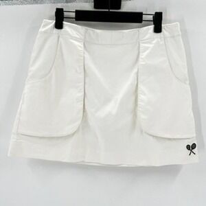 Brooks Brothers ProSport White Tennis Skirt Size 6 Pleated Mini Skort Athletic